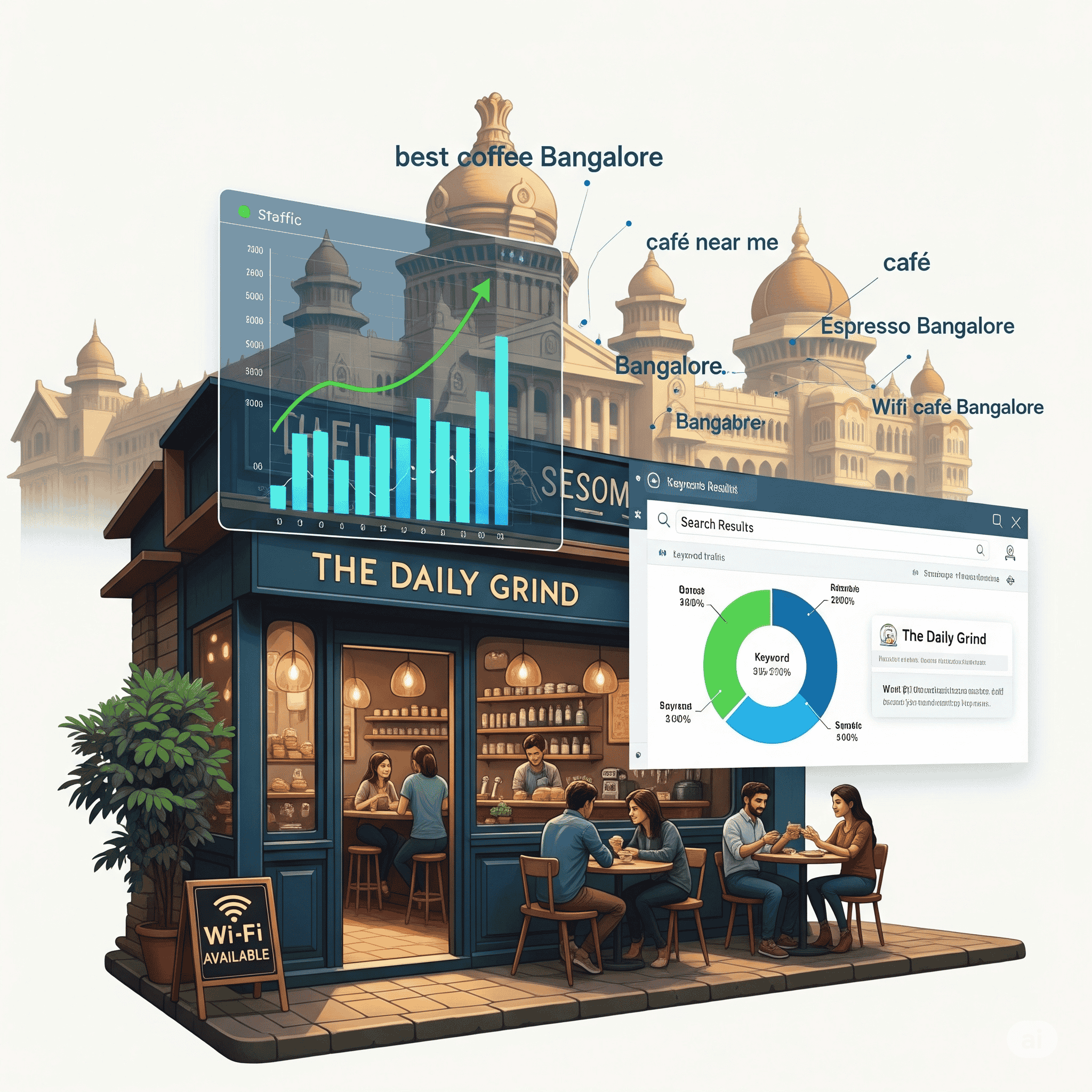 SEO Campaign for Bangalore-based Cafe