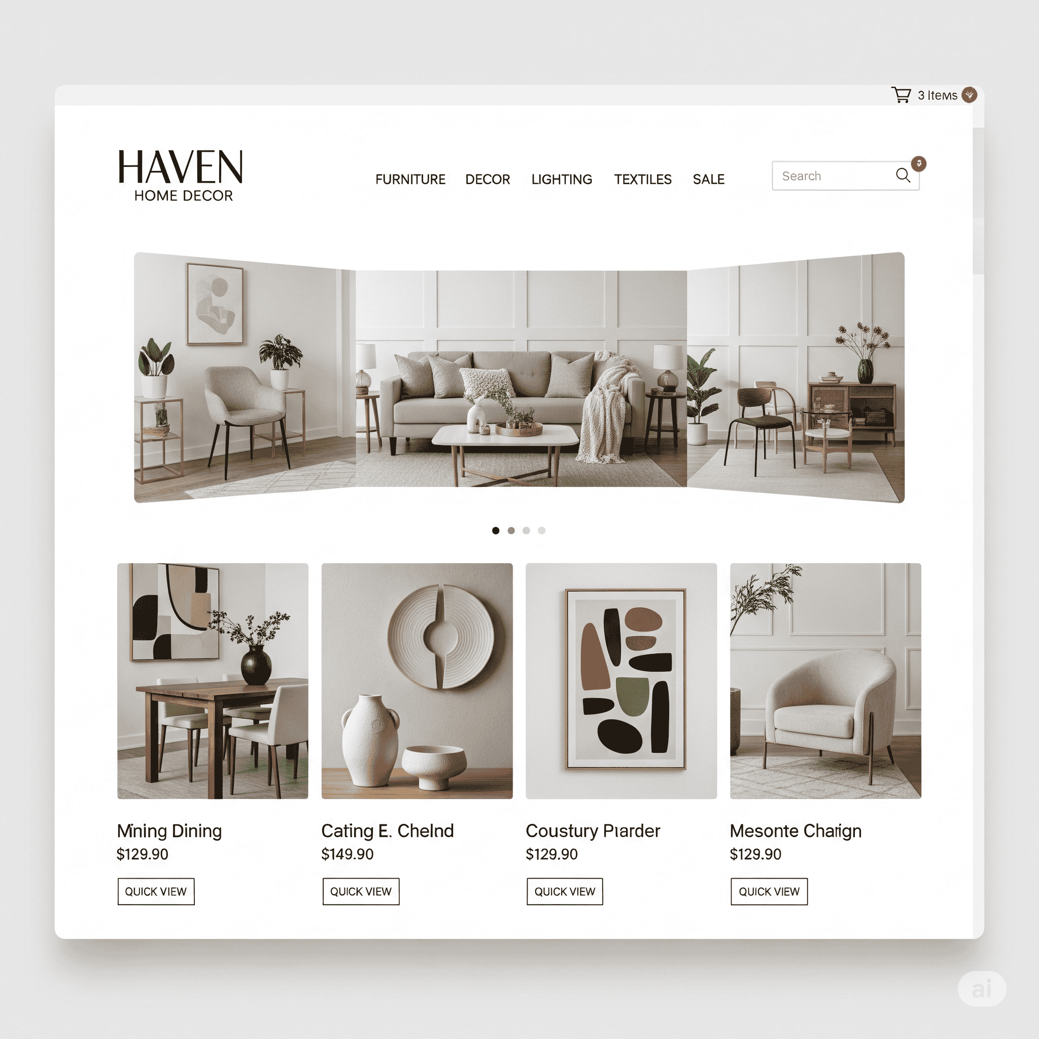 E-commerce Website for Home Decor Store